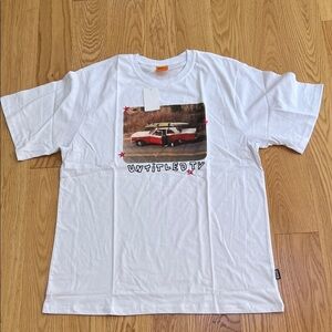 New! Designs untitled men’s large white cotton short sleeve tee.